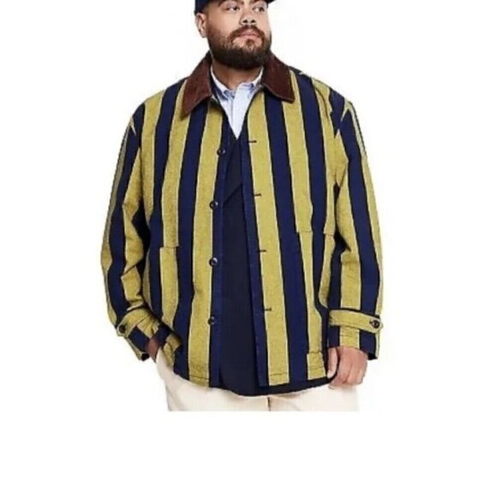 Rowing Blazers X Target Vertical Stripe Corduroy Collared Canvas Jacket 4XL NWOT
